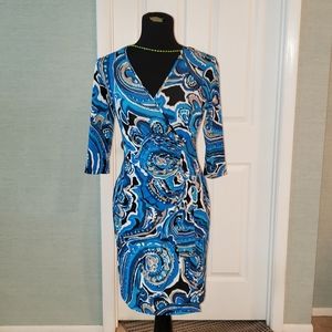 Sexy blue and black fitted dress 6P